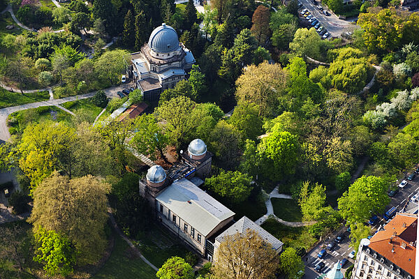 Vue aérienne de l'observatoire de l'Université de Strasbourg