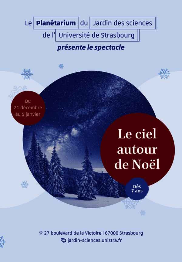 Affiche du spectacle Le ciel autour de Noël qui se déroulera pendant les vacances