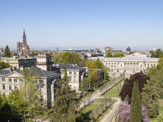 Vue aérienne du campus historique de l'Université de Strasbourg