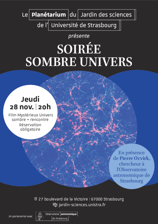 Affiche pour la soirée sombre univers