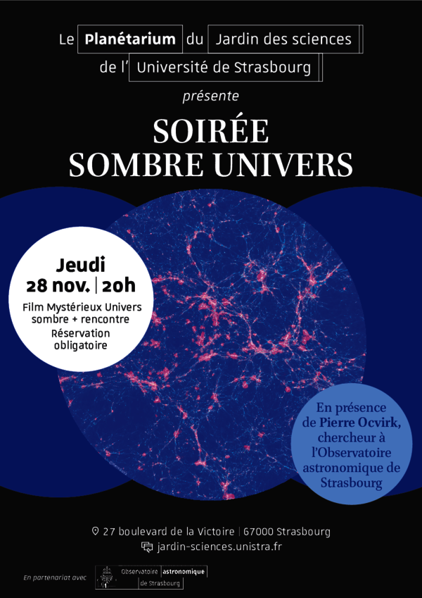Affiche pour la soirée sombre univers